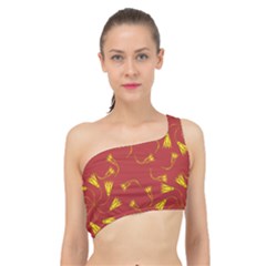 Background Pattern Texture Design Spliced Up Bikini Top  by Ravend