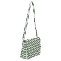 Funny Frog Cartoon Drawing Motif Pattern Shoulder Bag With Back Zipper by dflcprintsclothing