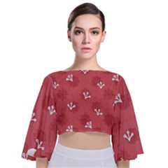 Background Graphic Wallpaper Decor Backdrop Design Art Pink Tie Back Butterfly Sleeve Chiffon Top by Pakemis