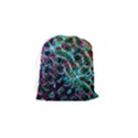 Fractal Abstract Waves Background Wallpaper Drawstring Pouch (Small) View2
