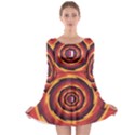 Illustration Door Abstract Concentric Pattern Long Sleeve Skater Dress View1