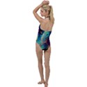 Abstract Galactic Go with the Flow One Piece Swimsuit View2
