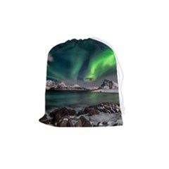 Aurora Borealis Photo Drawstring Pouch (medium) by danenraven