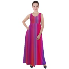 Multicolored Abstract Linear Print Empire Waist Velour Maxi Dress by dflcprintsclothing
