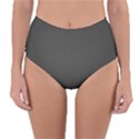 Small Grey Black Plaid Reversible High-Waist Bikini Bottoms View3