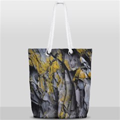 Rock Wall Crevices  Full Print Rope Handle Tote (small) by artworkshop