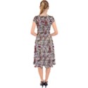 pattern  Cap Sleeve Front Wrap Midi Dress View2