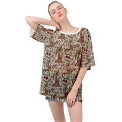 Pattern  Oversized Chiffon Top by Gohar