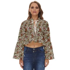 Pattern  Boho Long Bell Sleeve Top by Gohar