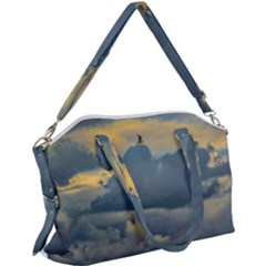 Bird Flying Over Stormy Sky Canvas Crossbody Bag by dflcprintsclothing