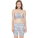 Sanscrit Pattern Design Stretch Shorts and Tube Top Set View1