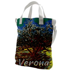 Colorful Verona Olive Tree Canvas Messenger Bag by ConteMonfrey
