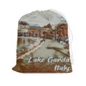 Birds And People On Lake Garda Drawstring Pouch (2XL) View1
