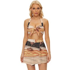 Let`s Make Pizza Vintage Style Bikini Top And Skirt Set  by ConteMonfrey