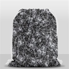 Creepy Head Mask Motif Random Pattern Drawstring Bag (small) by dflcprintsclothing
