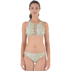 Vintage America`s Map Perfectly Cut Out Bikini Set by ConteMonfrey