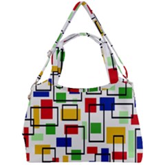 Colorful Rectangles                                                                   Double Compartment Shoulder Bag by LalyLauraFLM