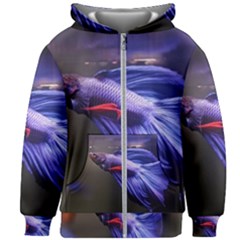 Betta Fish Photo And Wallpaper Cute Betta Fish Pictures Kids  Zipper Hoodie Without Drawstring by StoreofSuccess