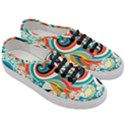 Wave Waves Ocean Sea Abstract Whimsical Women s Classic Low Top Sneakers View3