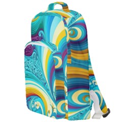Waves Ocean Sea Abstract Whimsical Double Compartment Backpack by Jancukart