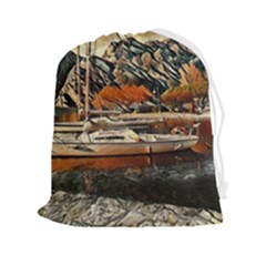 Art Boats Garda, Italy  Drawstring Pouch (2xl) by ConteMonfrey