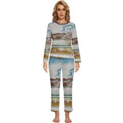 Side Way To Lake Garda, Italy  Womens  Long Sleeve Lightweight Pajamas Set by ConteMonfrey