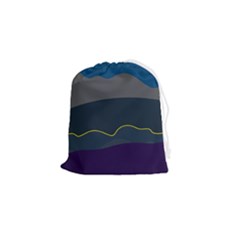 Abstract Landscape Art Design Pattern Water Drawstring Pouch (small) by Jancukart
