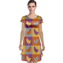 Chickens Pixel Pattern - Version 1a Cap Sleeve Nightdress by wagnerps