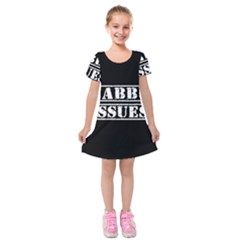 Babbu Issues - Italian Daddy Issues Kids  Short Sleeve Velvet Dress by ConteMonfrey