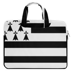 Brittany Flag Macbook Pro 13  Double Pocket Laptop Bag by tony4urban