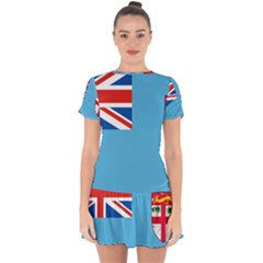 Fiji Drop Hem Mini Chiffon Dress by tony4urban