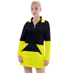 Kashubian Flag Women s Long Sleeve Casual Dress by tony4urban