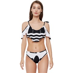 Gozo Malta Flag Ruffle Edge Tie Up Bikini Set	 by tony4urban