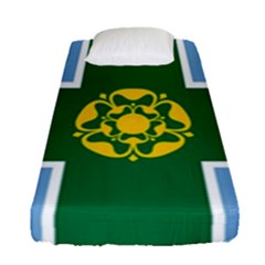 Derbyshire Flag Fitted Sheet (single Size) by tony4urban