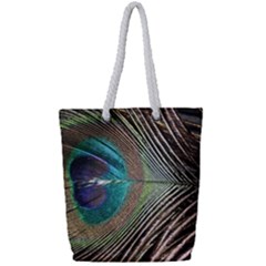 Peacock Full Print Rope Handle Tote (small) by StarvingArtisan