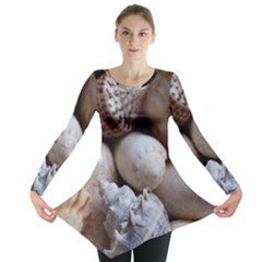 Beautiful Seashells  Long Sleeve Tunic  by StarvingArtisan