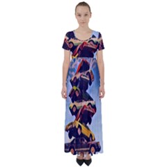 Berwyn Car Kebob High Waist Short Sleeve Maxi Dress by StarvingArtisan