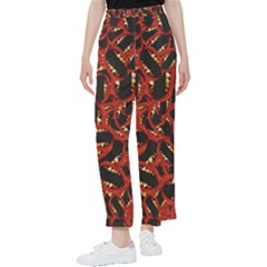 Ugly Open Mouth Graphic Motif Print Pattern Women s Pants  by dflcprintsclothing