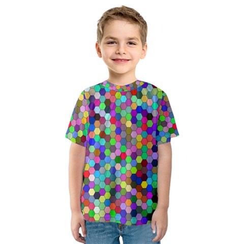 Background Color Kids  Sport Mesh Tee by artworkshop