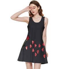 Valentine Day Heart Flower Inside Out Racerback Dress by artworkshop