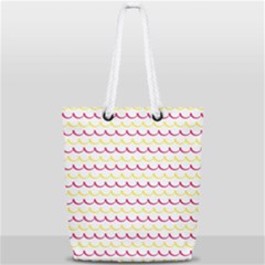 Pattern Waves Full Print Rope Handle Tote (small) by artworkshop