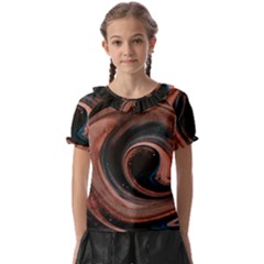 Abstrak Pattern Wallpaper Kids  Frill Chiffon Blouse by artworkshop