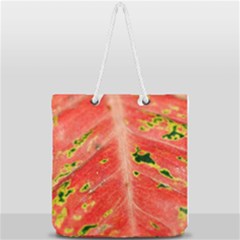 Aglonema Leaf Plant Pattern Flora Full Print Rope Handle Tote (large) by danenraven
