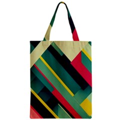 Pattern Abstract Geometric Design Zipper Classic Tote Bag by danenraven