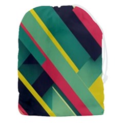 Pattern Abstract Geometric Design Drawstring Pouch (3xl) by danenraven