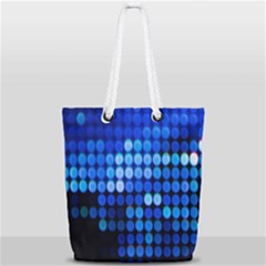 Pattern Blue Logo Full Print Rope Handle Tote (small) by artworkshop