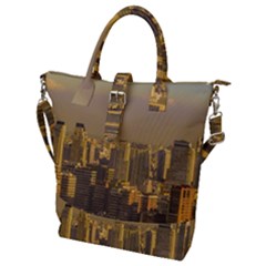 Buenos Aires City Aerial View002 Buckle Top Tote Bag by dflcprintsclothing