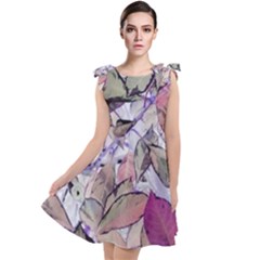 Leaves  Tie Up Tunic Dress by DinkovaArt