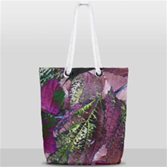 Leaves 21 Full Print Rope Handle Tote (small) by DinkovaArt