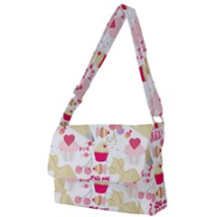 Desserts Pastries Baking Wallpaper Full Print Messenger Bag (l) by Ravend
